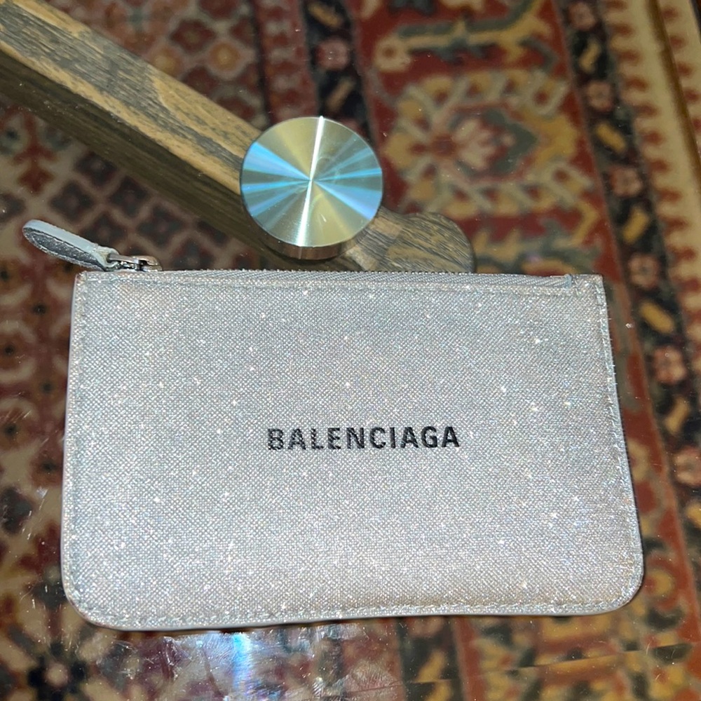 Cash Large long coin and card Holder Balenciaga Sparkly wallet